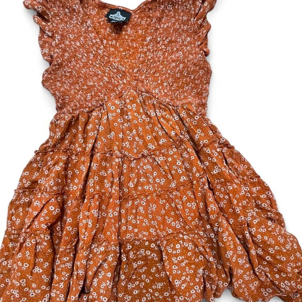Angie Women's Orange and Brown Casual-dresses